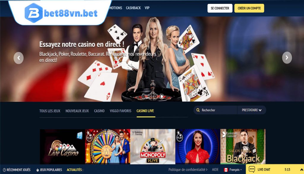 Luật lệ của Live Casino Bet88